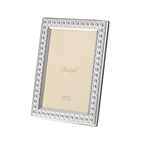Sterling Silver Picture Frame - 4 x 6 in Perles | Christofle USA